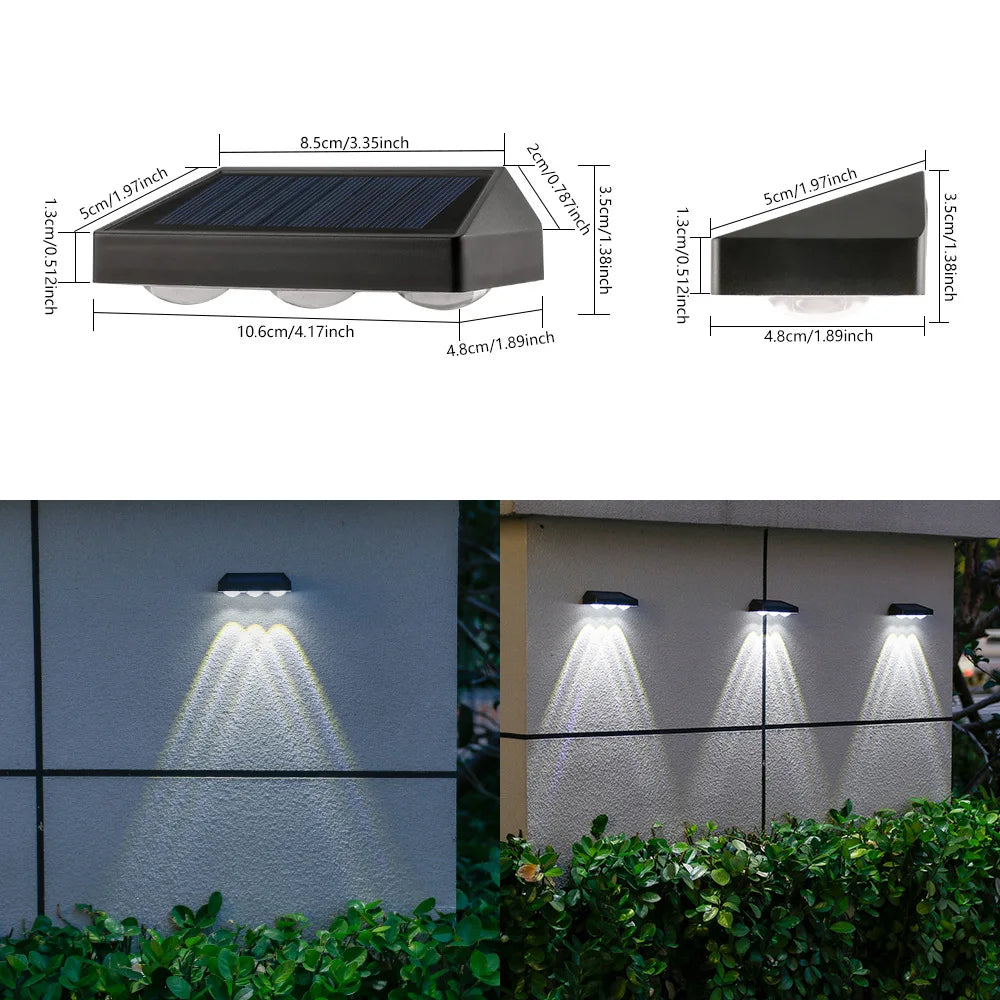 Solar LED Landscape Wall Light for Garden Pathways and Outdoor Decks