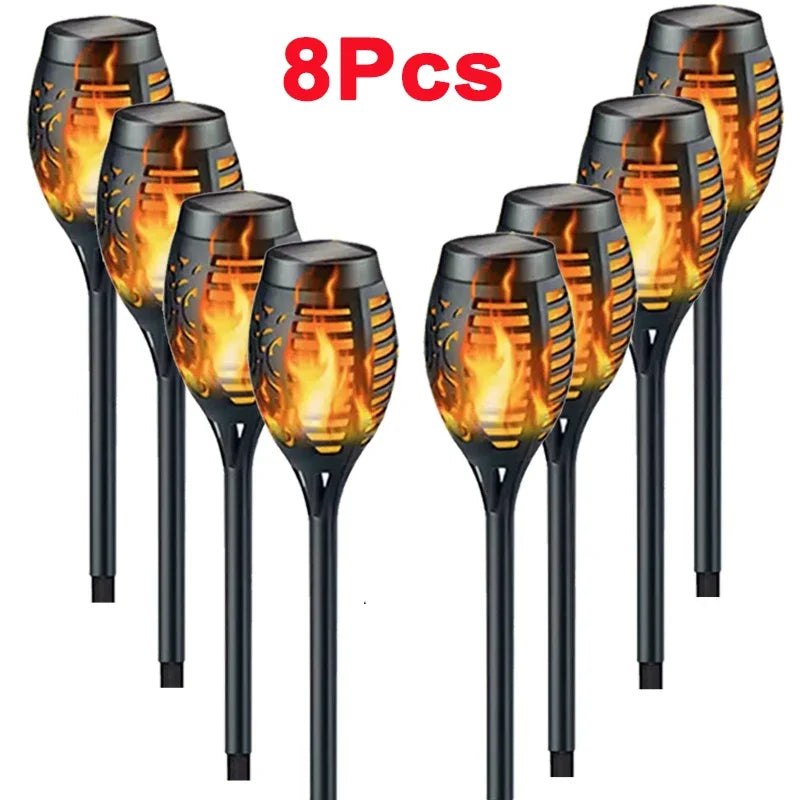 Solar LED Flame Torch Light for Garden and Outdoor Path Decor