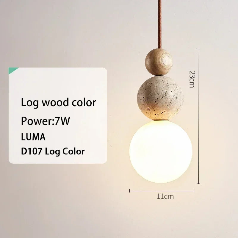 Travertine Stone Pendant Light for Modern Kitchens and Restaurant Interiors