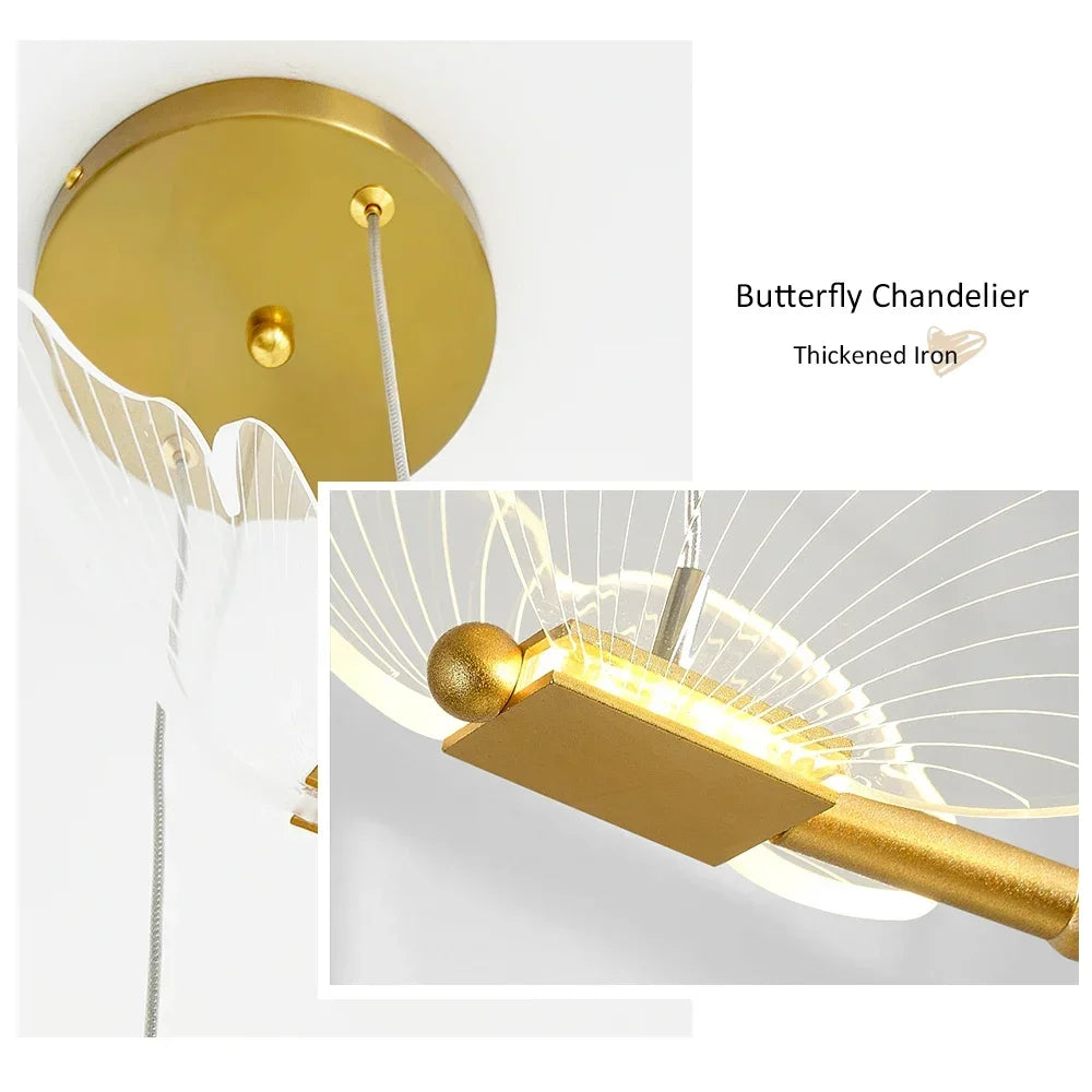 Modern Butterfly Pendant Light for Elegant Dining Rooms and Living Spaces