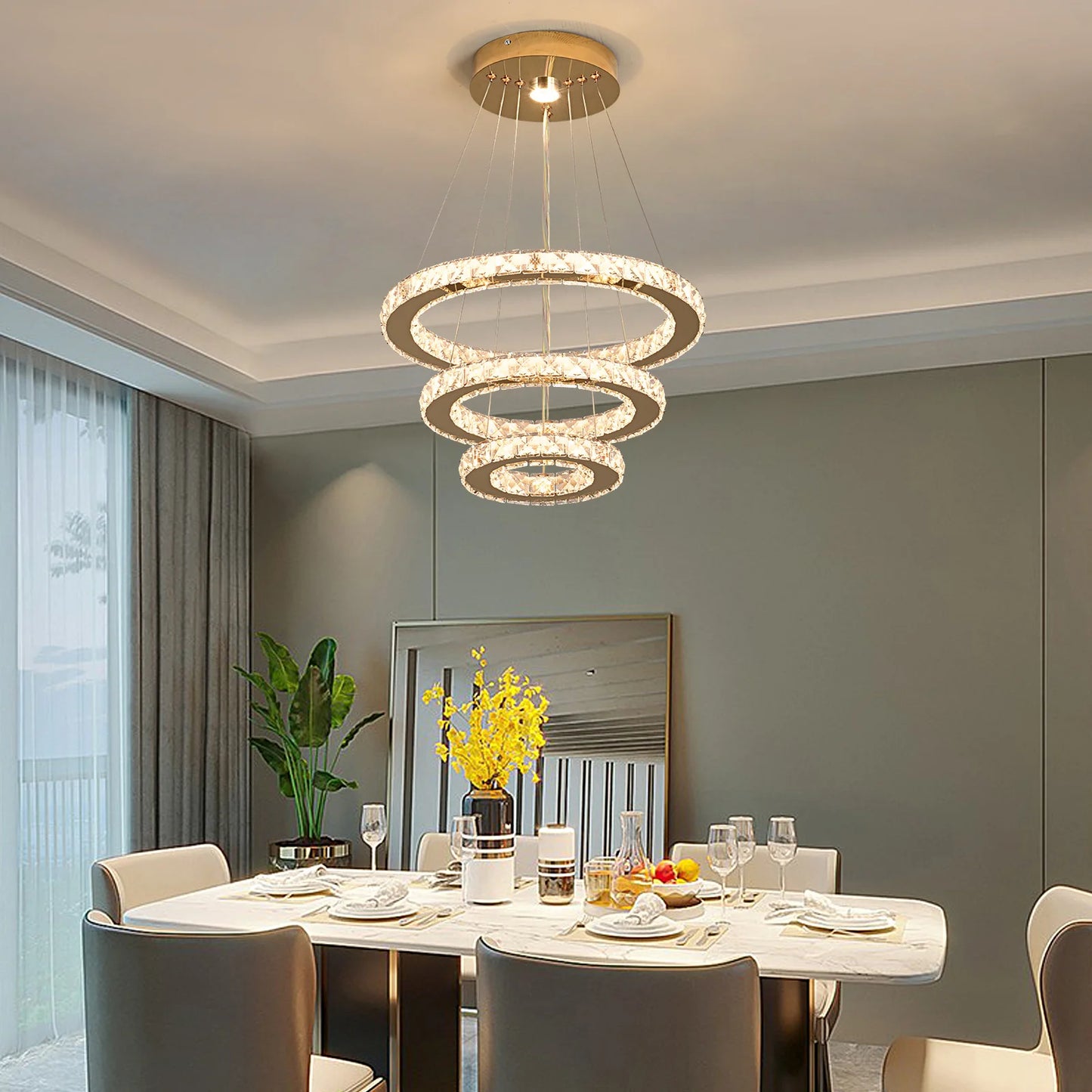 French Luxury Crystal Chandelier for Elegant Living Rooms and Dining Spaces