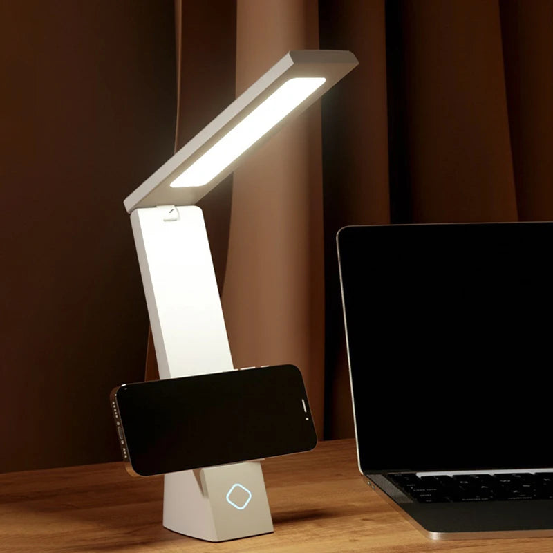 Foldable LED Desk Lamp with USB Charging for Bedrooms and Offices