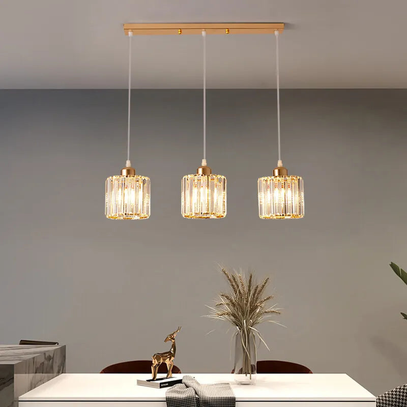 Modern Crystal LED Pendant Light for Elegant Dining and Living Rooms