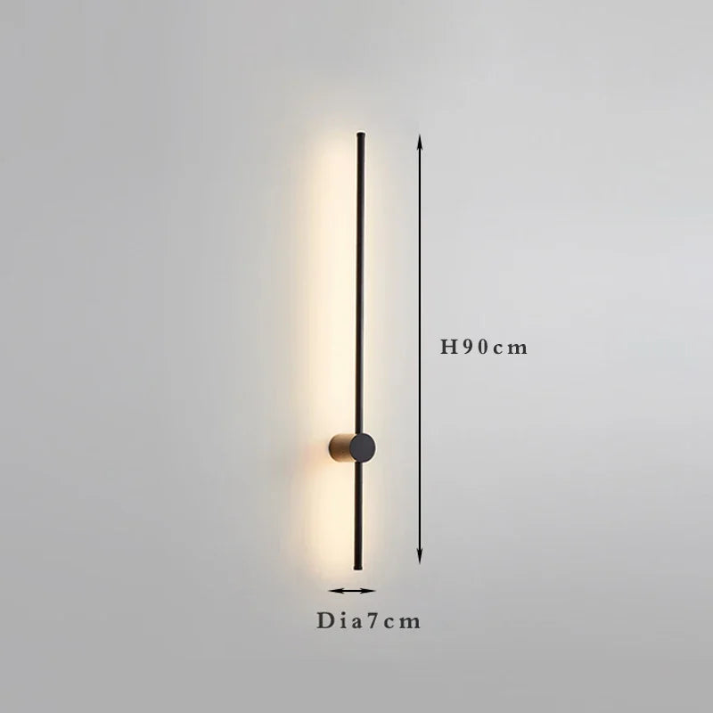 Nordic Minimalist Linear Wall Light for Modern Hotel and Living Spaces