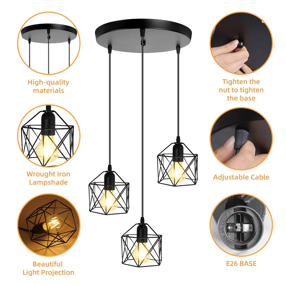 Vintage Nordic Pendant Chandelier for Elegant Dining and Living Spaces