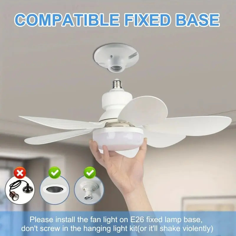 Modern LED Ceiling Fan with Remote Control for Living Room Ambience