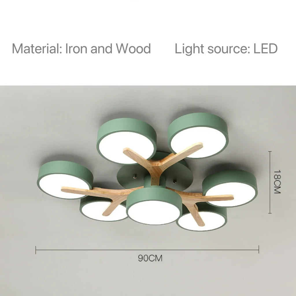 Modern Nordic Wood Pendant Light for Kitchens and Living Spaces