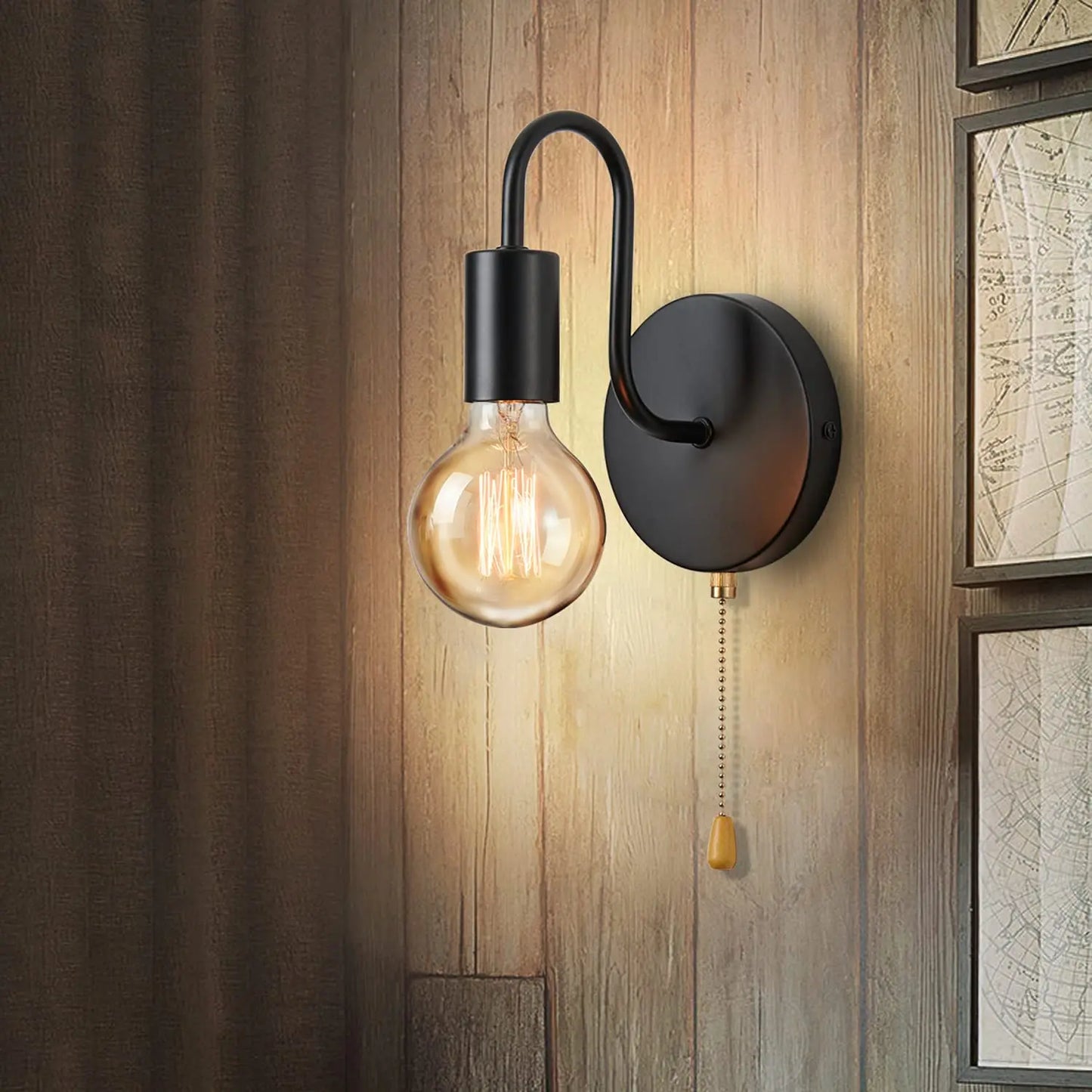 Nordic Industrial Wall Sconce for Modern Bedroom and Bathroom Decor