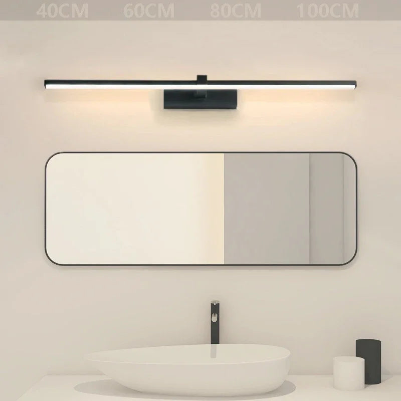Modern LED Strip Wall Light for Bathroom Vanity and Bedroom Mirror Decor