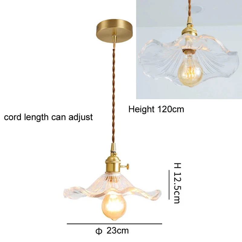 Floral Glass Pendant Light for Modern Dining Rooms and Cafes
