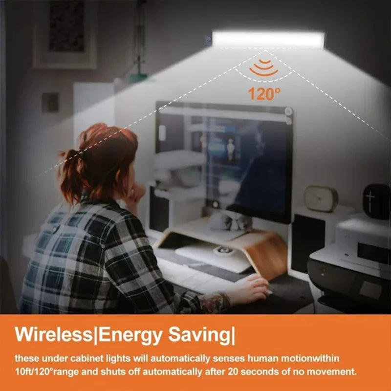 Dimmable Motion Sensor LED Under Cabinet Light for Closets and Hallways
