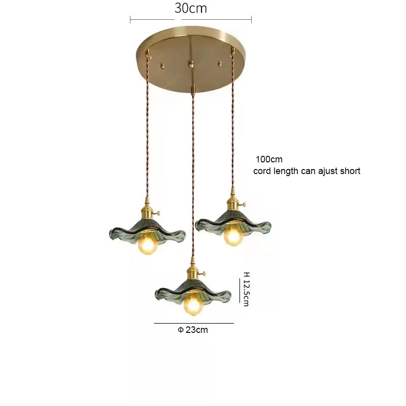 Floral Glass Pendant Light for Modern Dining Rooms and Cafes