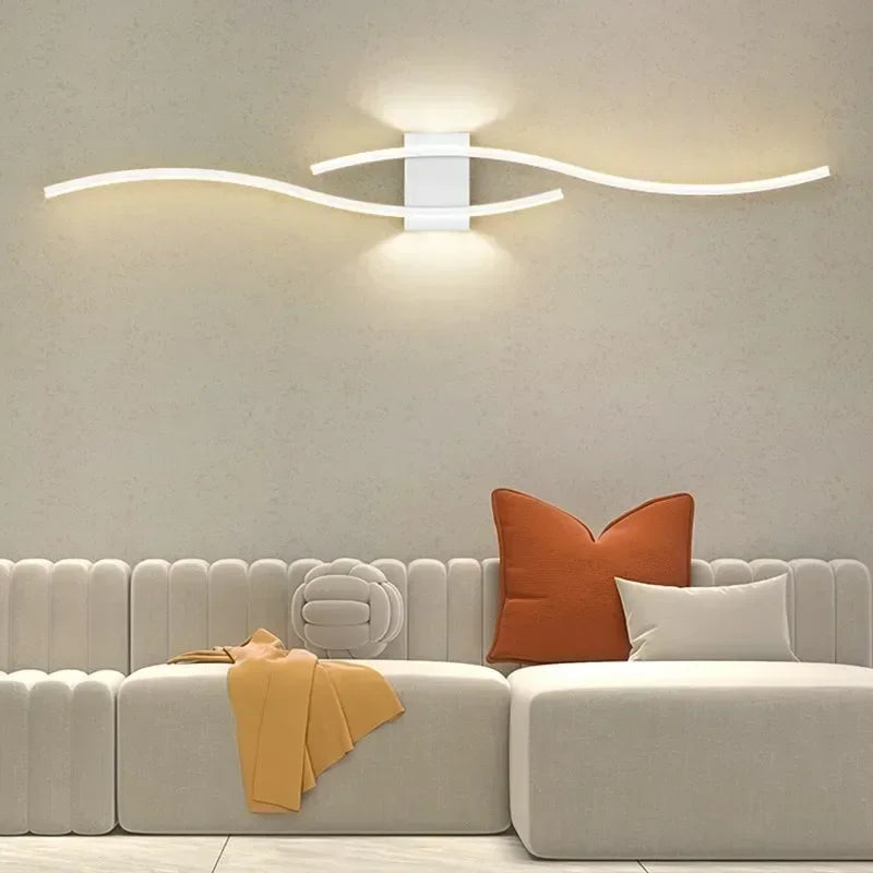 Modern LED Long Strip Wall Sconce for Living Rooms and Restaurants