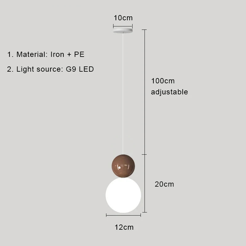 Nordic Cream Pendant Light for Modern Bedroom and Living Room Decor