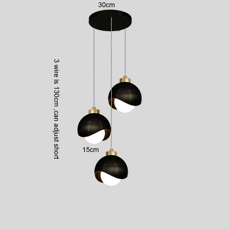 Modern Glass Globe Pendant Light for Bedroom and Dining Room