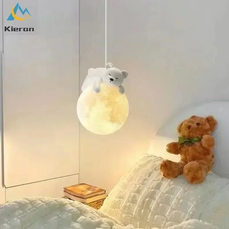 Nordic Moon LED Chandelier for Living Rooms and Modern Bedrooms