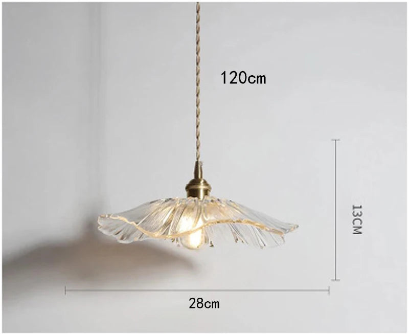 Vintage Floral Glass Pendant Light for Elegant Dining Rooms and Cafes