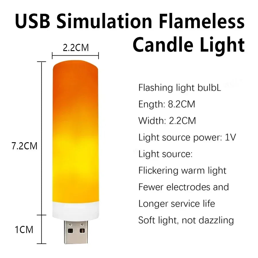 Dynamic LED Flame Effect Light for Atmospheric Home and Cafe Decor