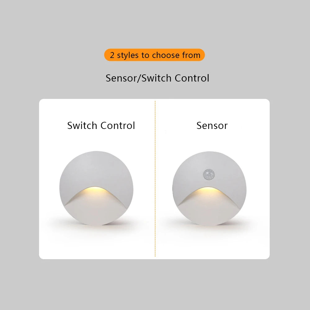 Modern Recessed LED Stair Light with Motion Sensor for Indoor and Outdoor Steps
