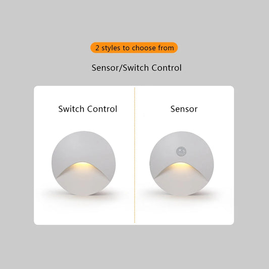 Modern Recessed LED Stair Light with Motion Sensor for Indoor and Outdoor Steps