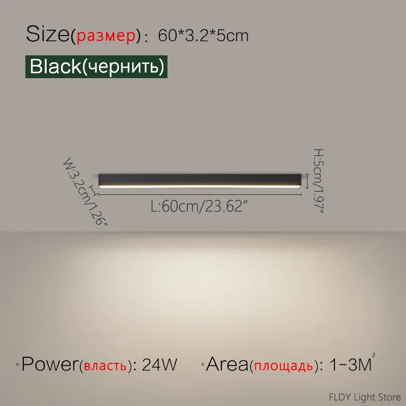 Modern Nordic LED Strip Ceiling Light for Kitchens and Living Rooms