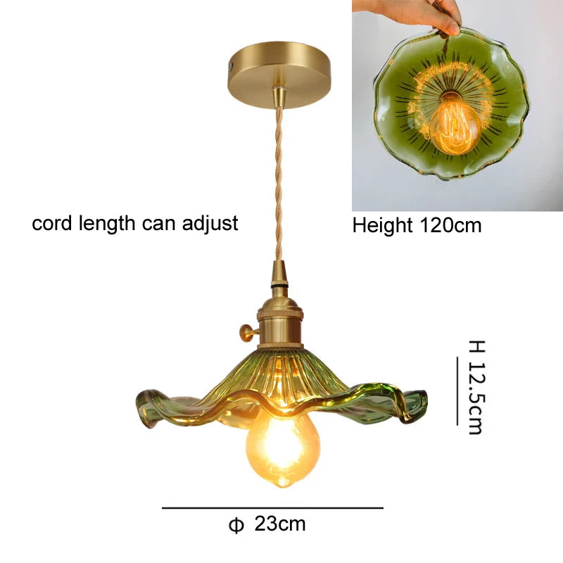 Floral Glass Pendant Light for Modern Dining Rooms and Cafes