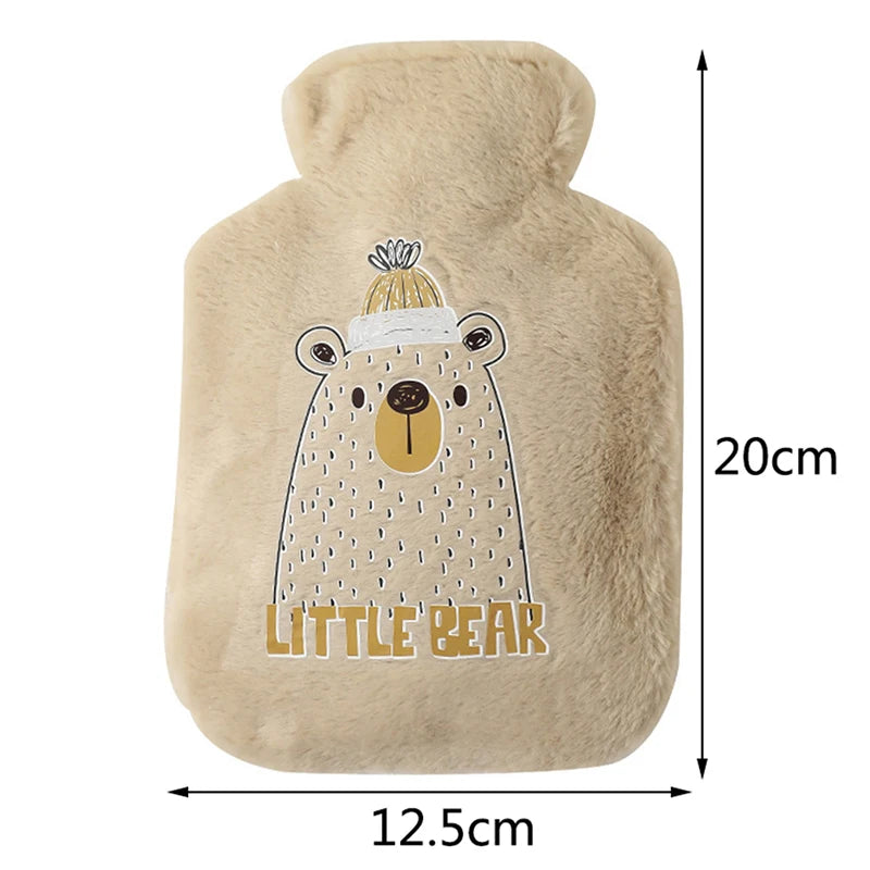 Mini Wärmflasche mit Plüschbezug 250 ml Handwärmer für Kinder und unterwegs