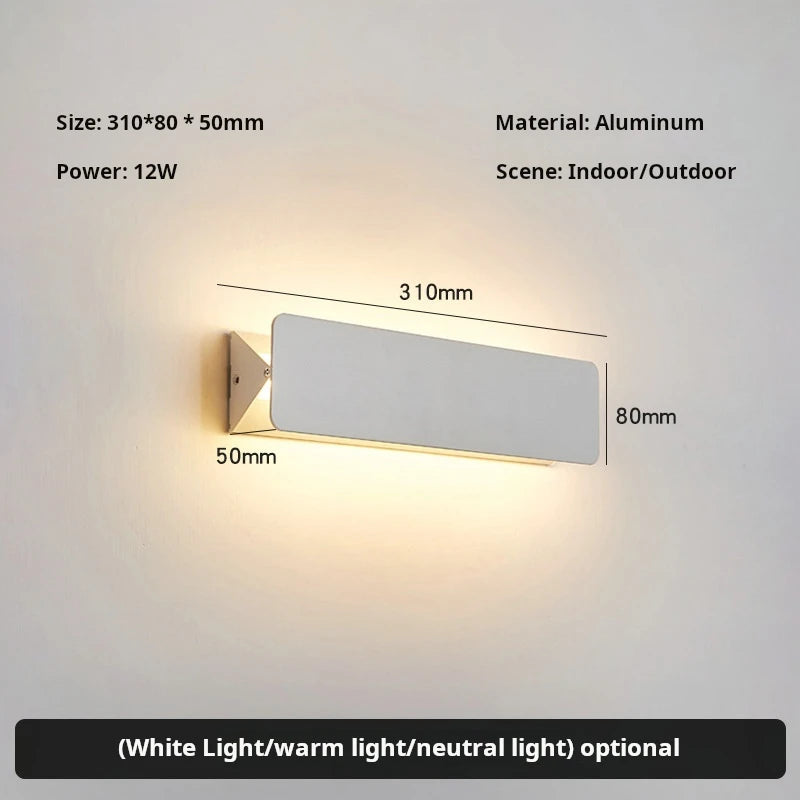 Adjustable Aluminum LED Wall Lamp for Modern Bedrooms and Vanity Spaces