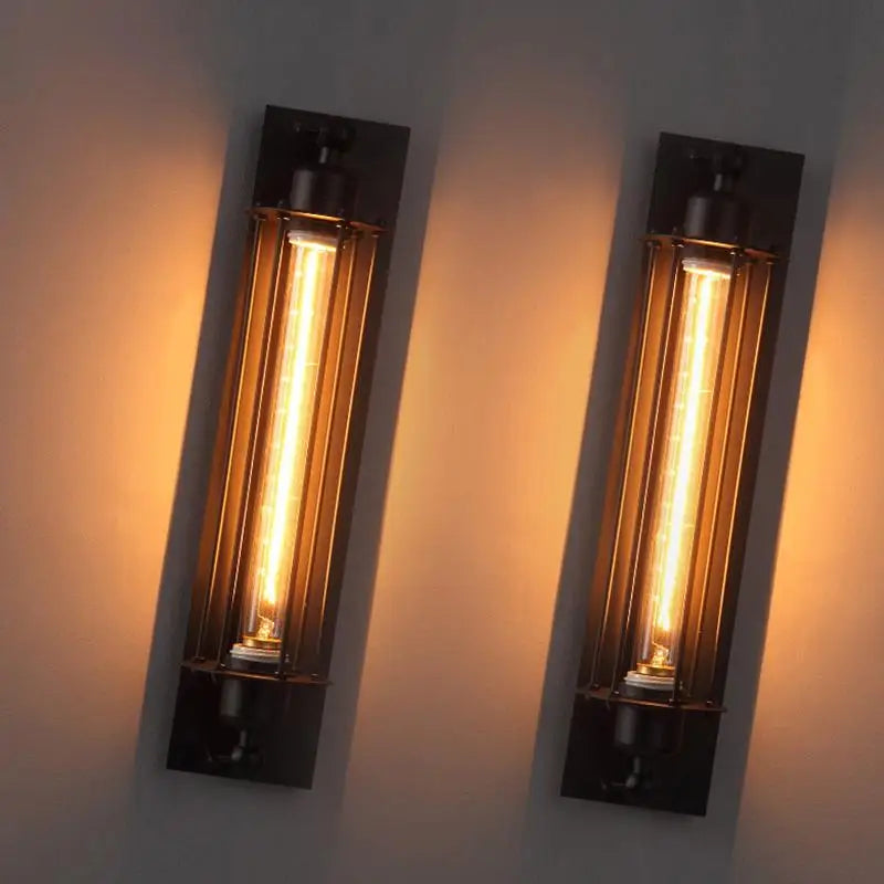 Industrial Iron Wall Light for Vintage Loft and Restaurant Decor