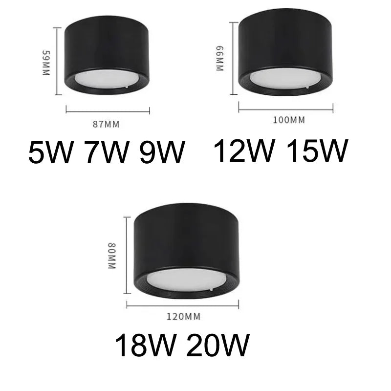 Nordic Surface Mounted LED Downlight for Modern Residential and Commercial Interiors