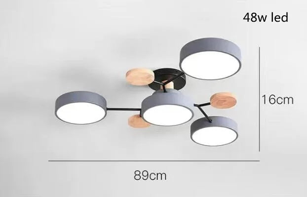 Modern LED Ceiling Chandelier with Adjustable Lighting for Living and Dining Rooms