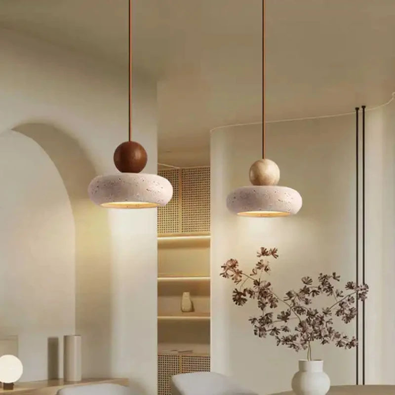 Vintage Agate Stone Pendant Light for Elegant Bedrooms and Restaurants