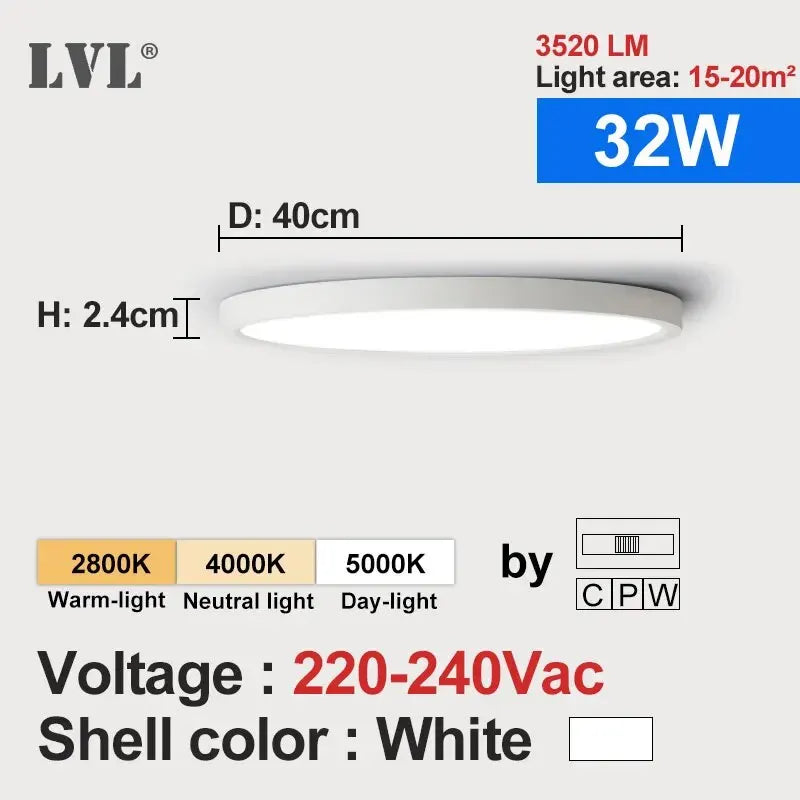 Modern LED Flush Mount Ceiling Light with Wood Grain for Home Interiors