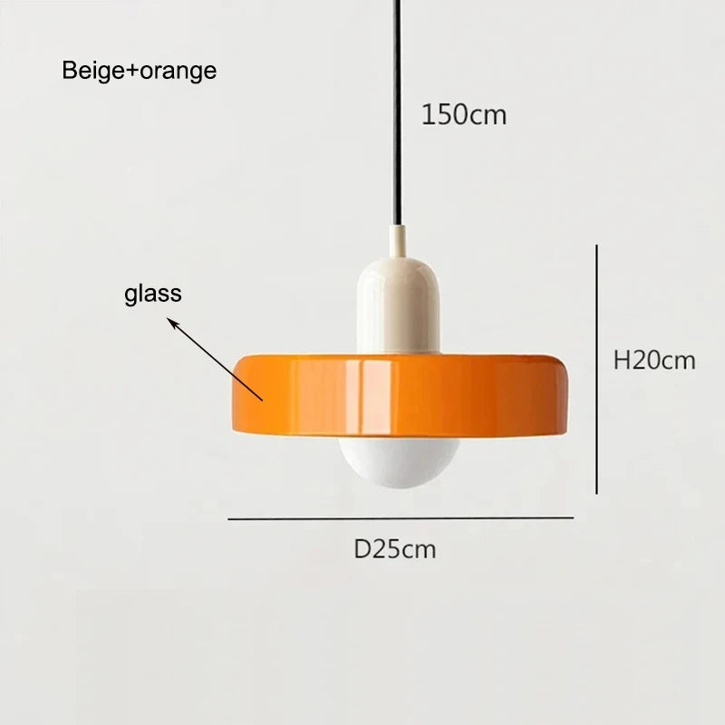 Bauhaus Glass Pendant Chandelier for Stylish Dining Rooms and Cafes