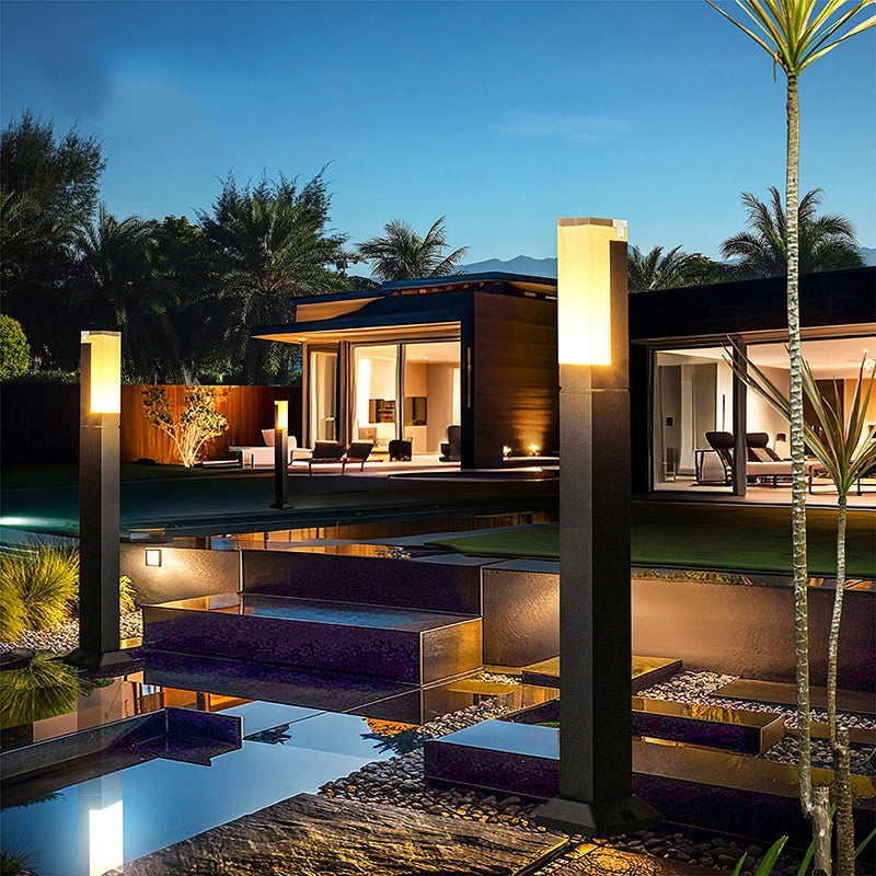 Modern LED Post Light for Garden Villa and Outdoor Landscaping