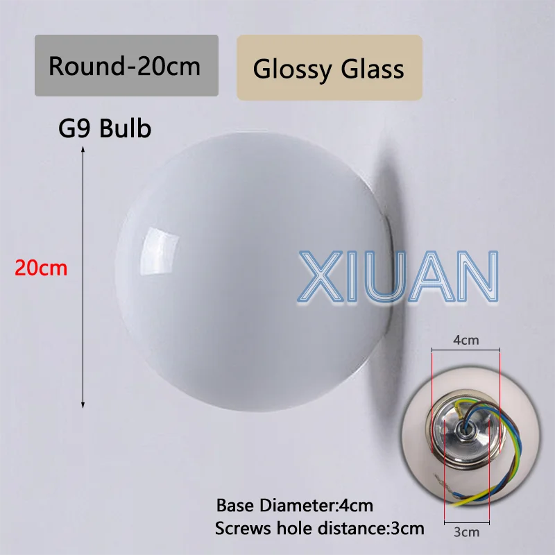 Bauhaus Glass Globe Wall Sconce for Modern Bedrooms and Bathrooms