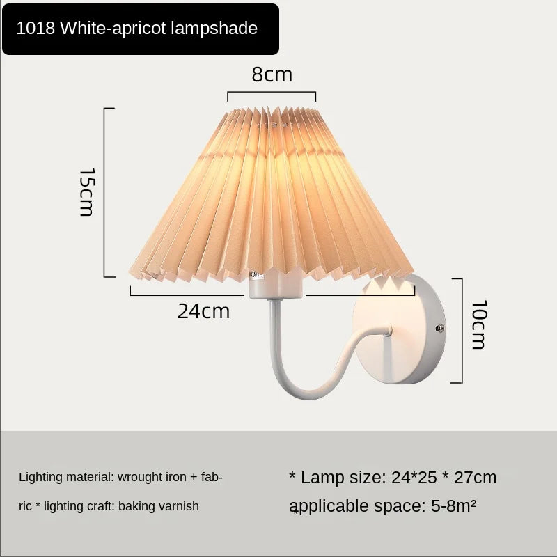 Nordic Pleated Fan Wall Lamp for Modern Living and Bedrooms