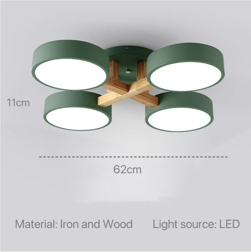 Modern Nordic Wood Pendant Light for Kitchens and Living Spaces