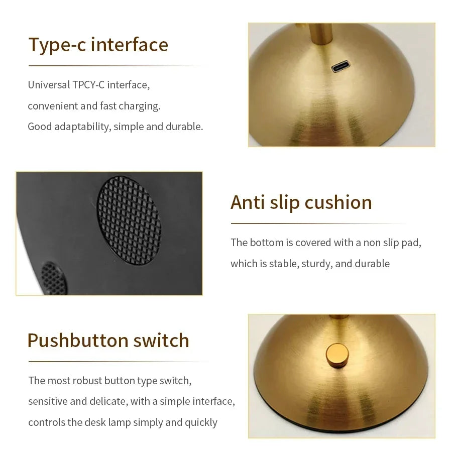 Crystal LED Table Lamp with Touch Sensor for Hotels and Bedside Decor