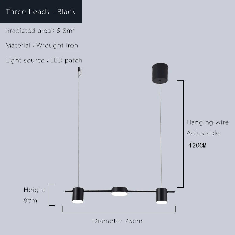 Modern Dimmable LED Chandelier for Contemporary Dining Rooms and Kitchens