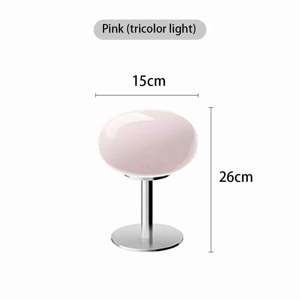 Retro Cream Glass Table Lamp for Modern Living Rooms and Studies