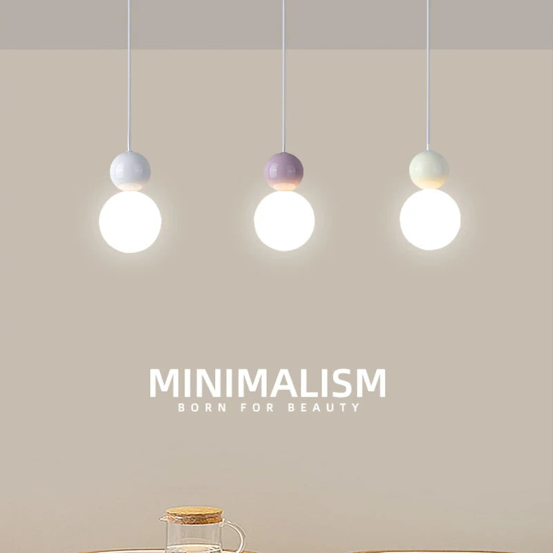 Nordic Cream Pendant Light for Modern Bedroom and Living Room Decor