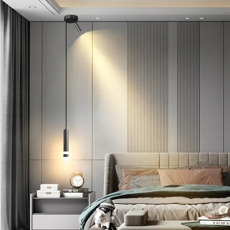 Modern LED Dual Spotlight Pendant for Bedside and Living Room