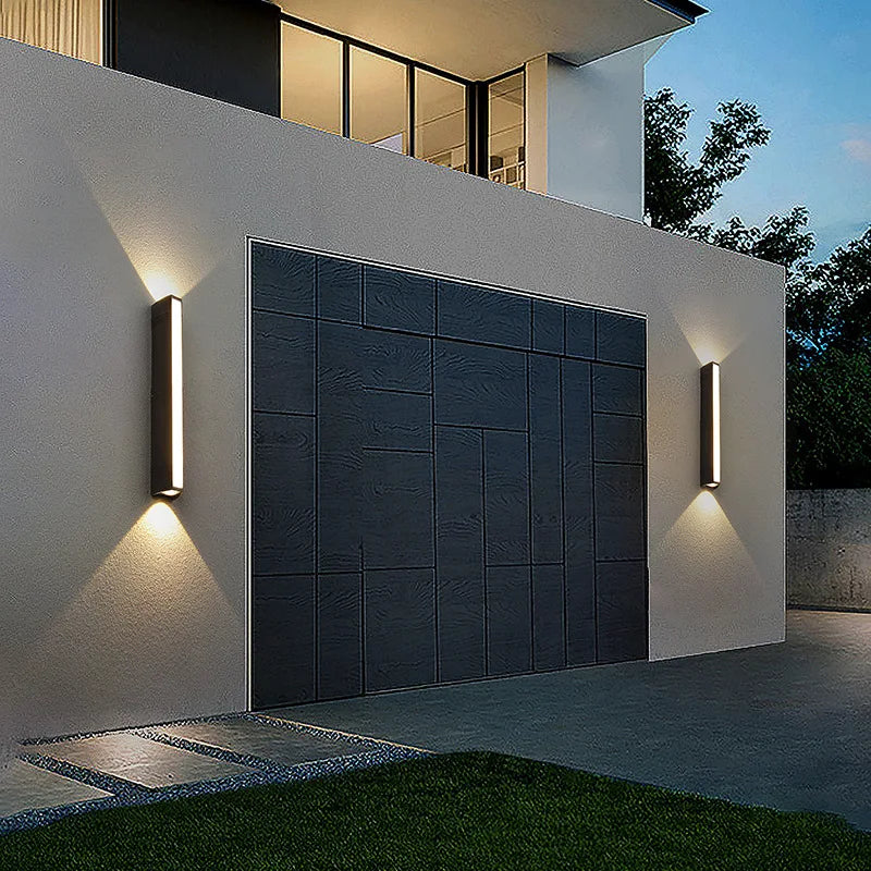 Modern LED Linear Outdoor Wall Sconce for Garden and Porch Lighting