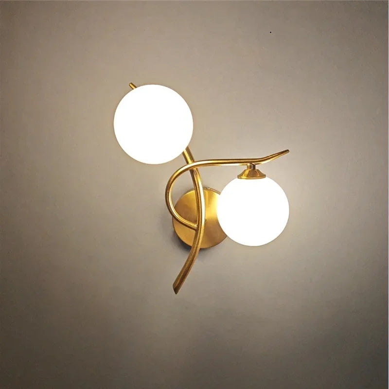 Nordic Glass Ball Wall Lamp for Modern Bedrooms and Hallways