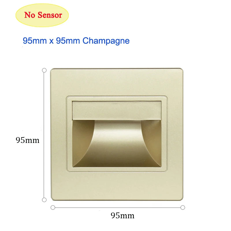 Modern LED Recessed Step Light for Staircases and Hotel Hallways