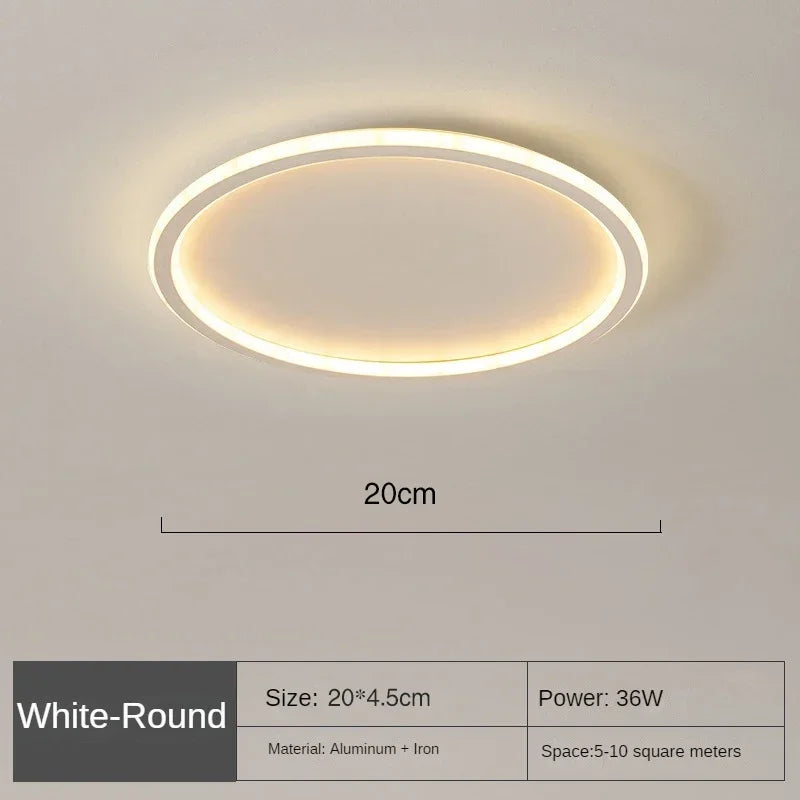 Nordic Minimalist LED Ceiling Light with Remote for Modern Living Spaces