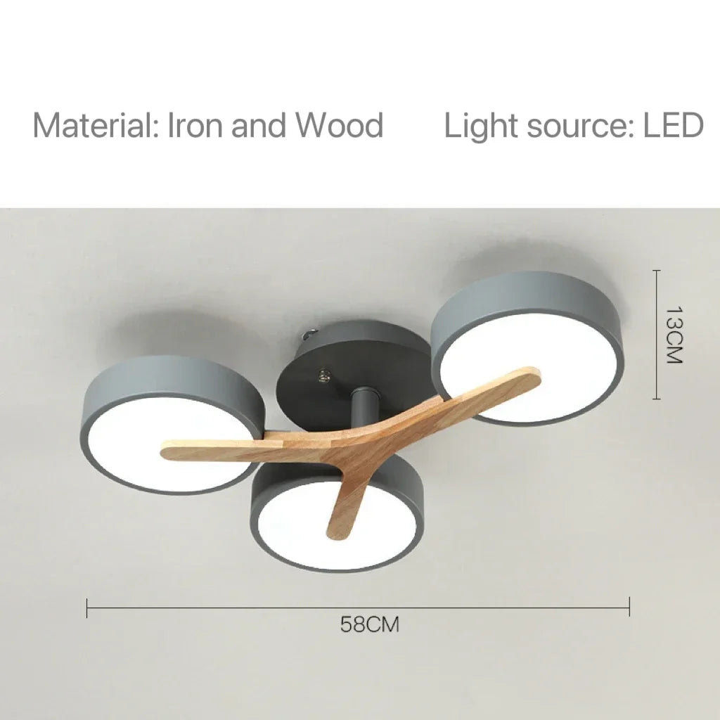 Modern Nordic Wood Pendant Light for Kitchens and Living Spaces