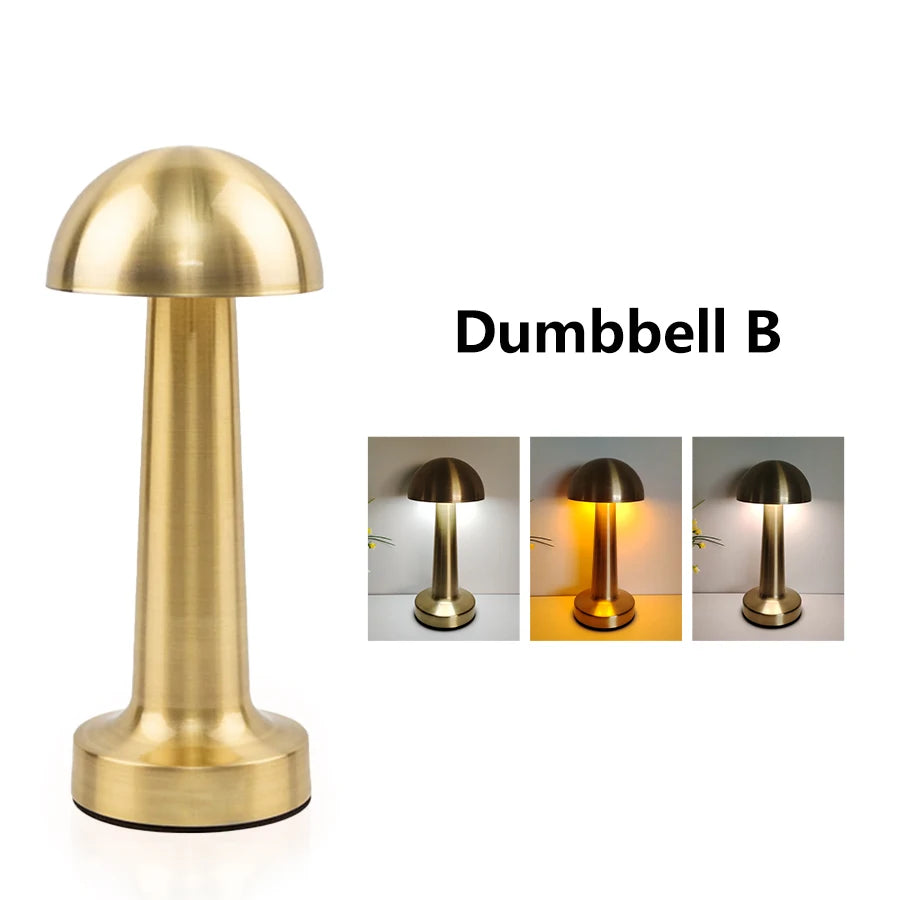 Modern Rechargeable Metal Table Lamp for Restaurants and Cafes