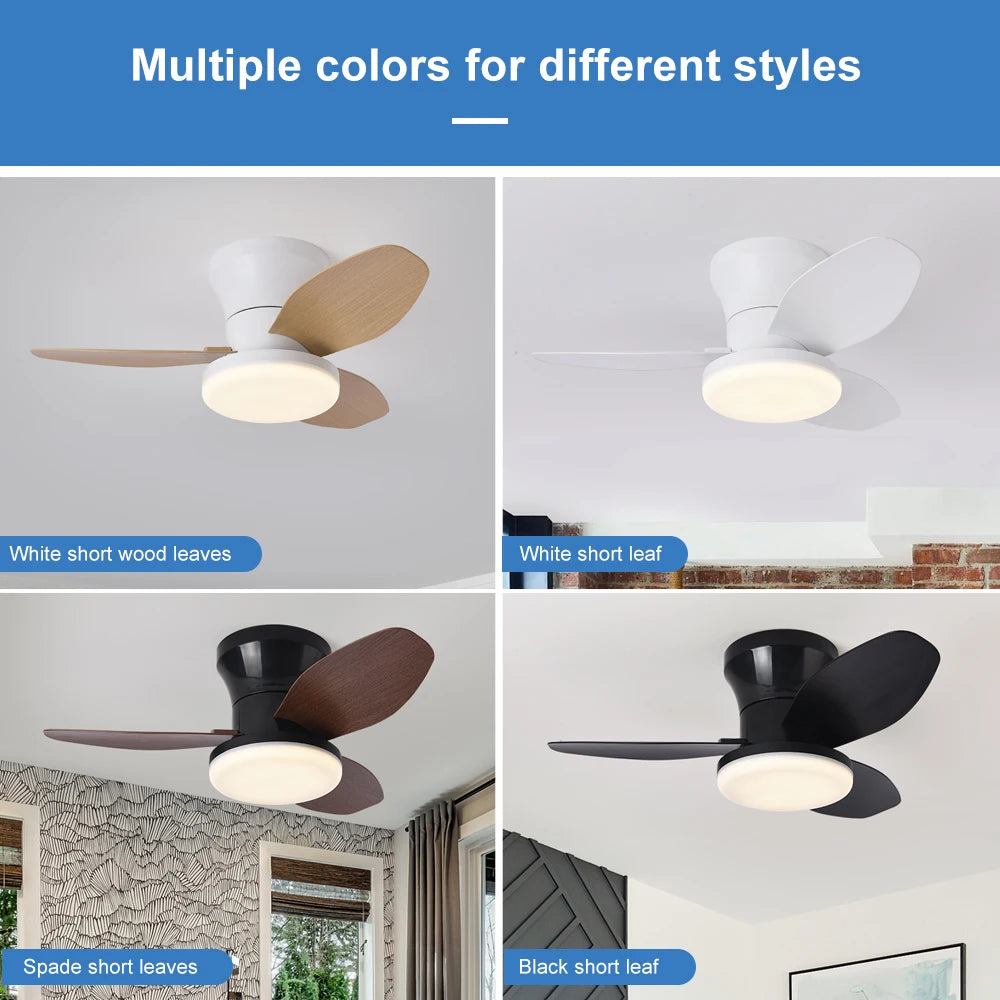 Modern Nordic Ceiling Fan Light for Living Rooms and Commercial Spaces
